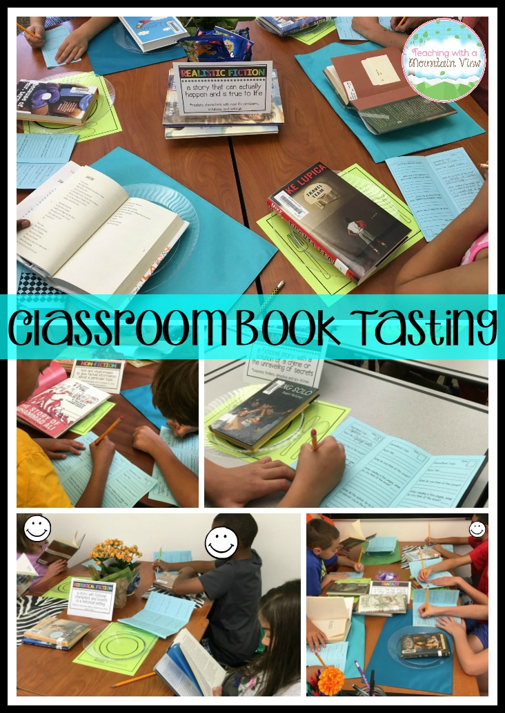 Host a Classroom Book Tasting! 2 A book tasting is a wonderful way to get kids engaged in reading and familiarizing them with a wide variety of genres.