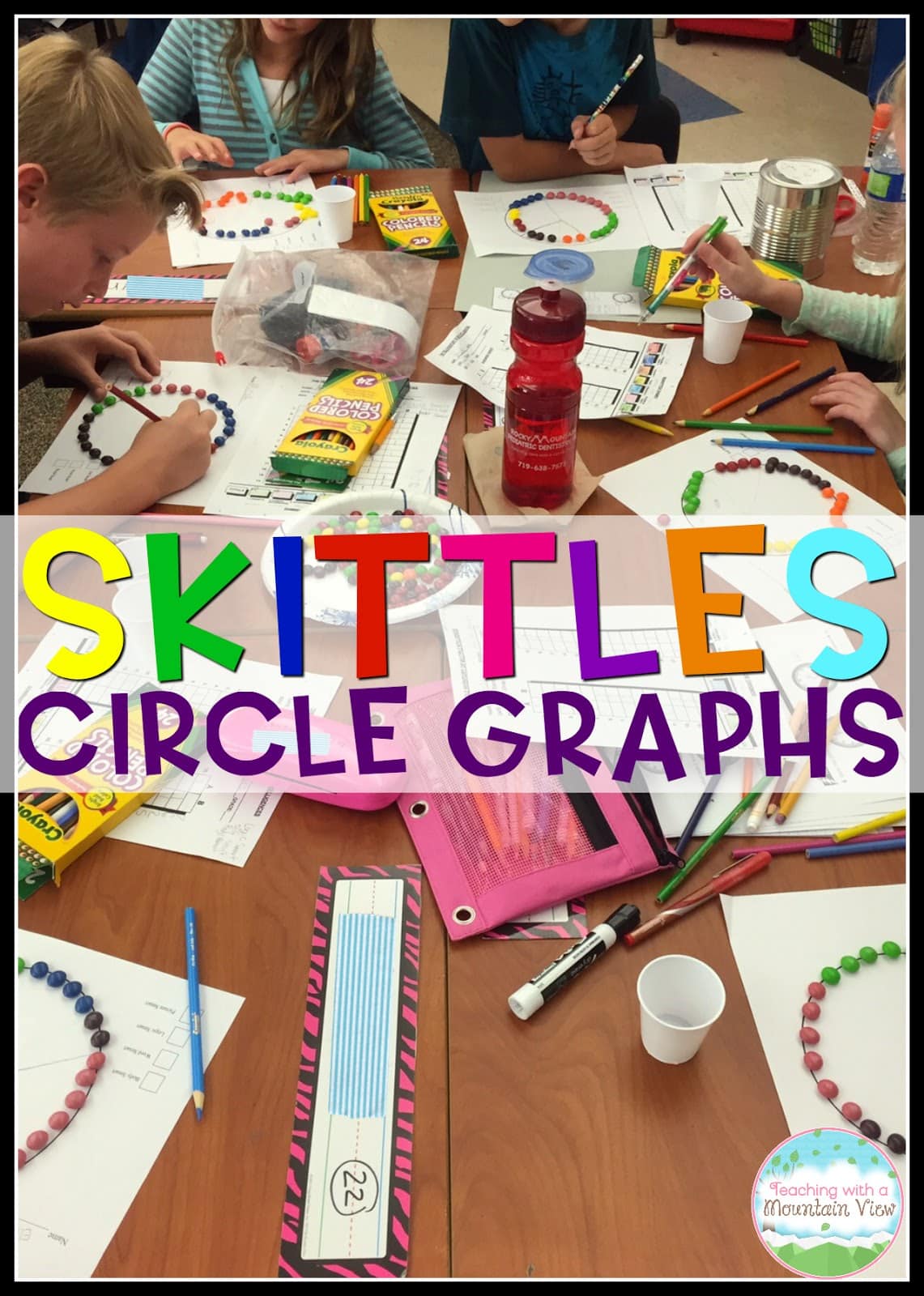 Skittles Math! 1 skittles math circle graphs