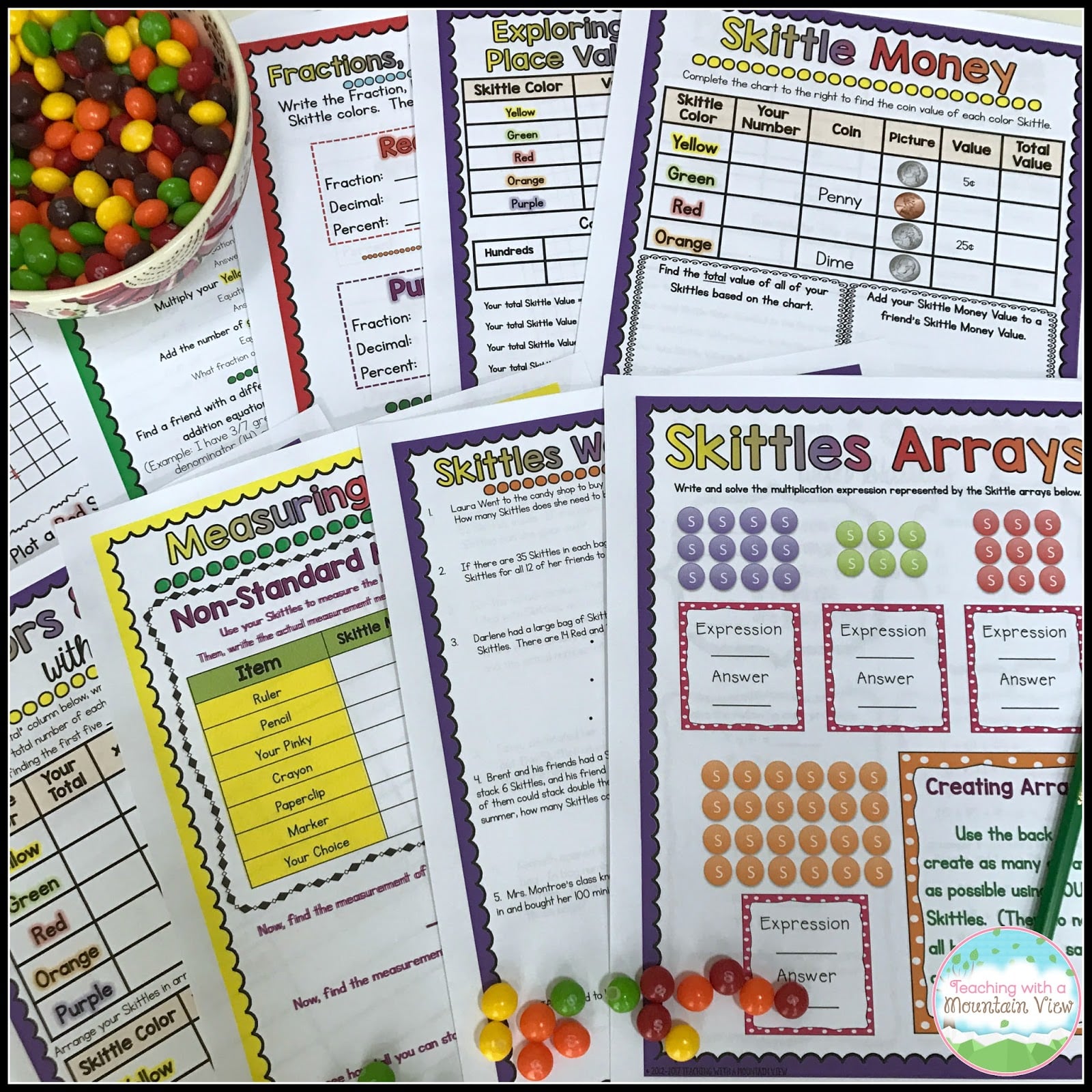 Skittles Math! 6 Skittles2BMath2BPic