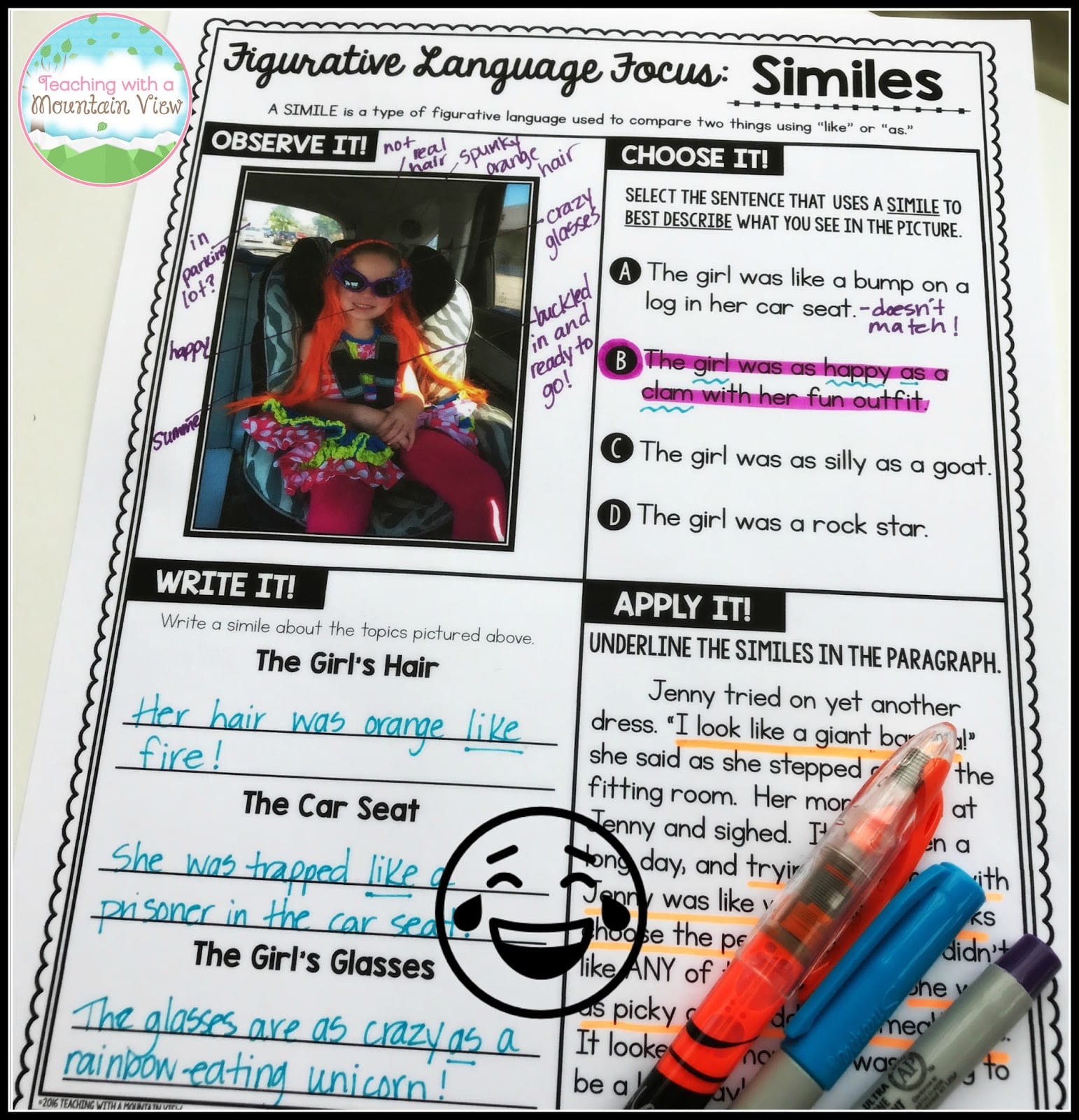 Using Pictures to Teach Reading and Writing Skills 12 Similes2Bwith2Bpictures