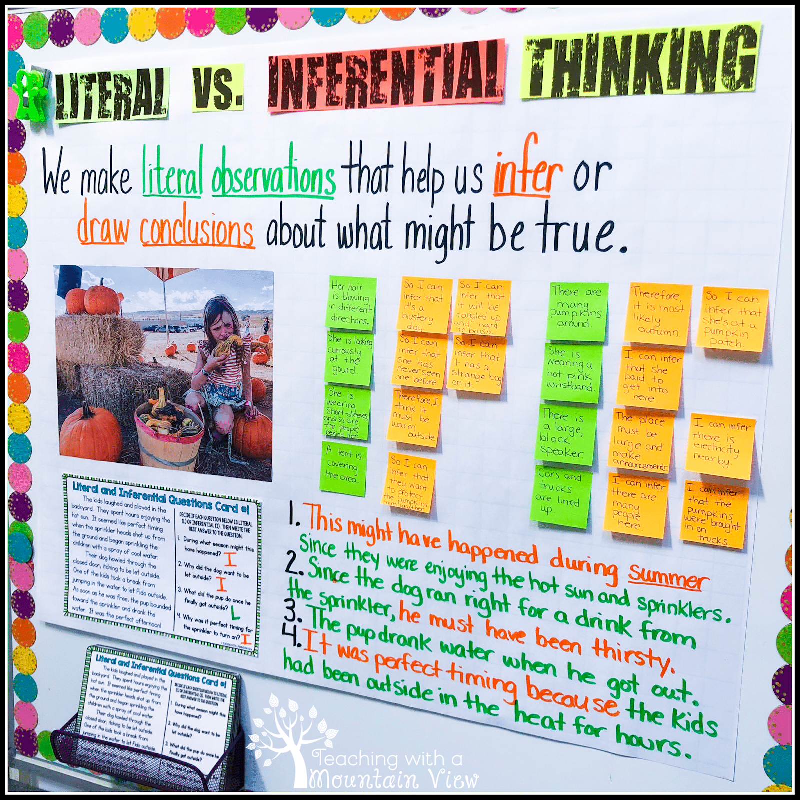 Teaching Students To Use Observations to Infer 1 Inference2BActivity